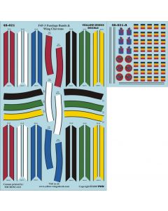 48-021 USN F4F-3 Wildcat Wing Chevrons & Fuselage Bands