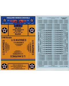 48-037 USMC 1930-42 Service ID Sizes 3"4"6"& 9" Black