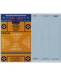 48-038 USN 1930-42 Service ID Sizes 3"4"6"& 9" White