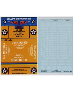 48-039 USMC 1930-42 Service ID Sizes 3"4"6"& 9" White